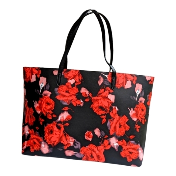 Victoria's Secret Limited Edition 2019 Large Red Floral Rose Tote Bag - Picture 2 of 10